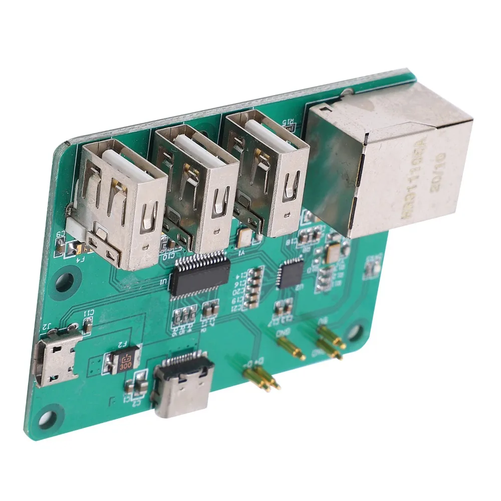 

Плата расширения HUB с питанием DC 5V, интегрированный модуль HUB Type-C, 3 порта USB 2.0