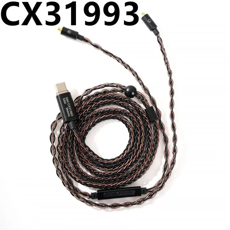 Hi-Fi кабель для наушников Type-c DAC ALC5686 cx32993 декодирование для Shure MMCX Se215 SE846 монокристаллический медный кабель с микрофоном 3,5 мм