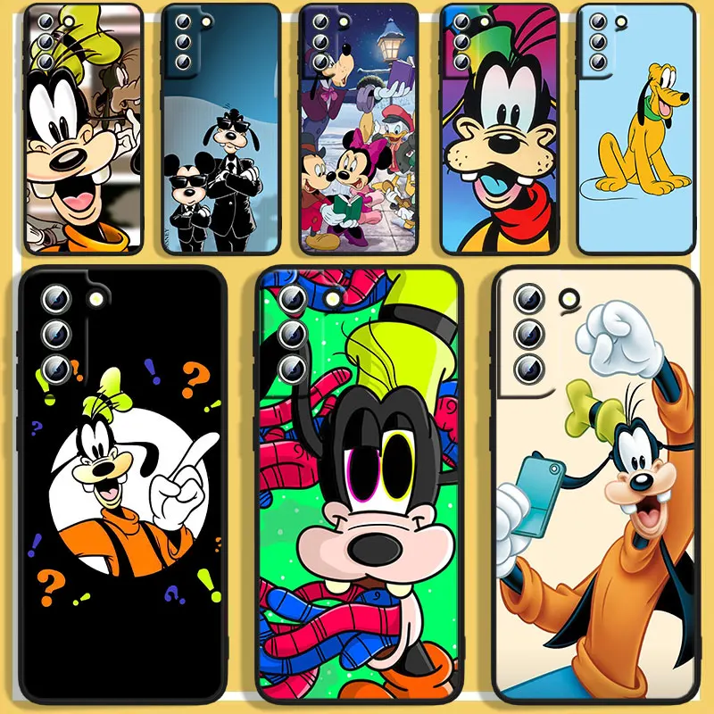 Disney Goofy Hond Telefoon Case Voor Samsung S8 S9 S10 S20 S21 S22 Plus 4G S10e 5G Lite ultra Fe Zwart Funda Cover Soft Back Silicone