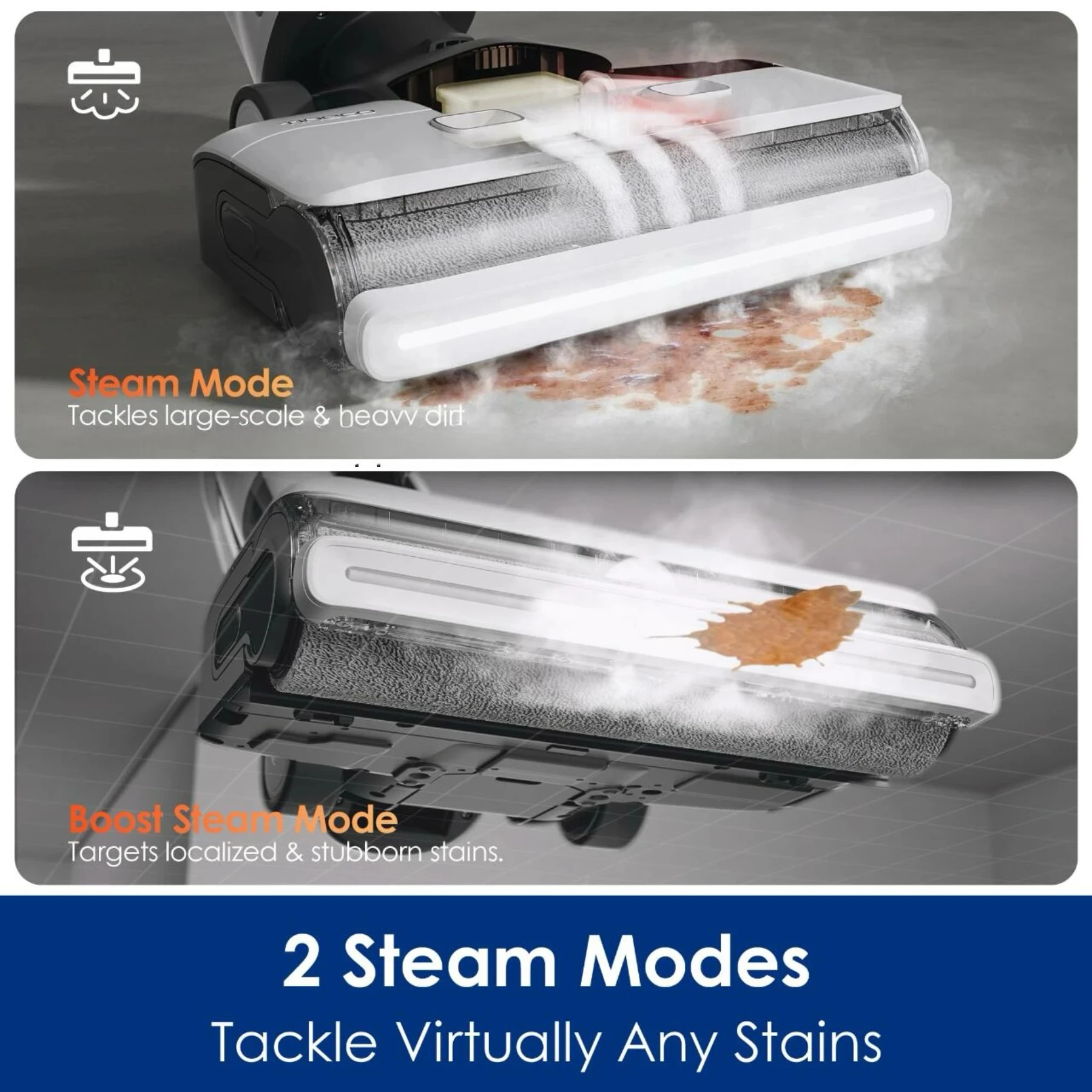 All-in-1 Smart Sensor Hyper Steam Vacuum Cleaner Mop Self-Cleaning Wet and Dry Modes HEPA Home Floor Deep Cleaning Long-Lasting