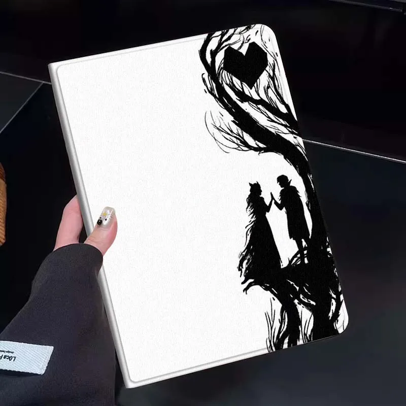 

Cartoon Couple Tree Heart Gift Tablet Case For Huawei Honor MatePad MediaPad Air 5 6 7 11 V6 V7 V8 V9 X9 X8 T10 T10s C5e T5