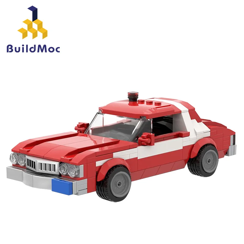 BuildMOC Hutch 1976 Ford Gran Torino Supercar Model Starskys Building Blocks Kit Racing Vehicle Speed Decoration Kids Gift Toy