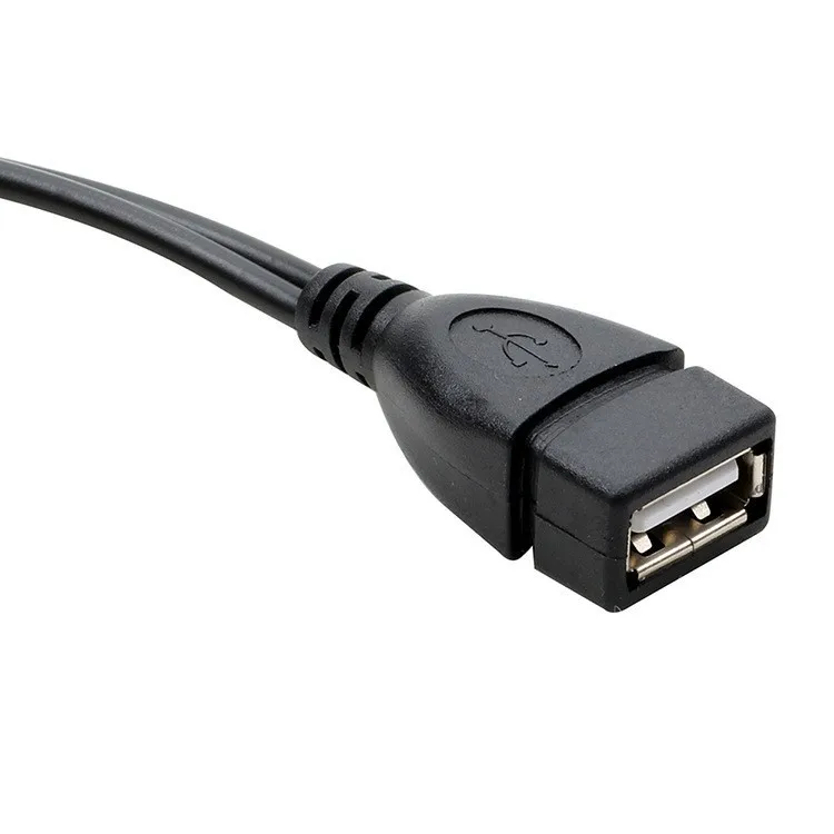 5Pcs Micro USB OTG Data Cable With Power Supply Port, Micro USB OTG Cord