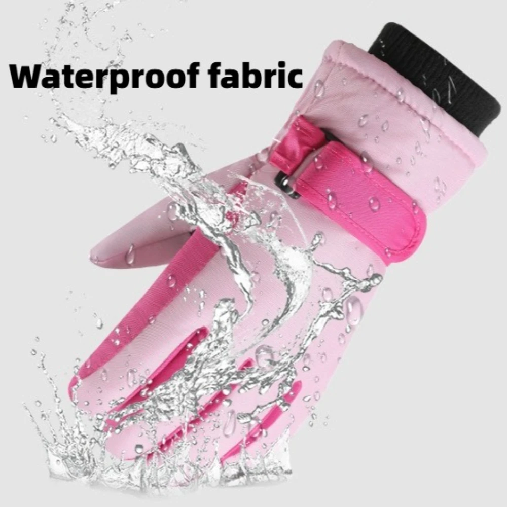 قفازات تزلج شتوية جديدة للأطفال مقاومة للرياح ومقاومة للماء للتزلج على الجليد قفازات واقية للرياضات الخارجية مناسبة