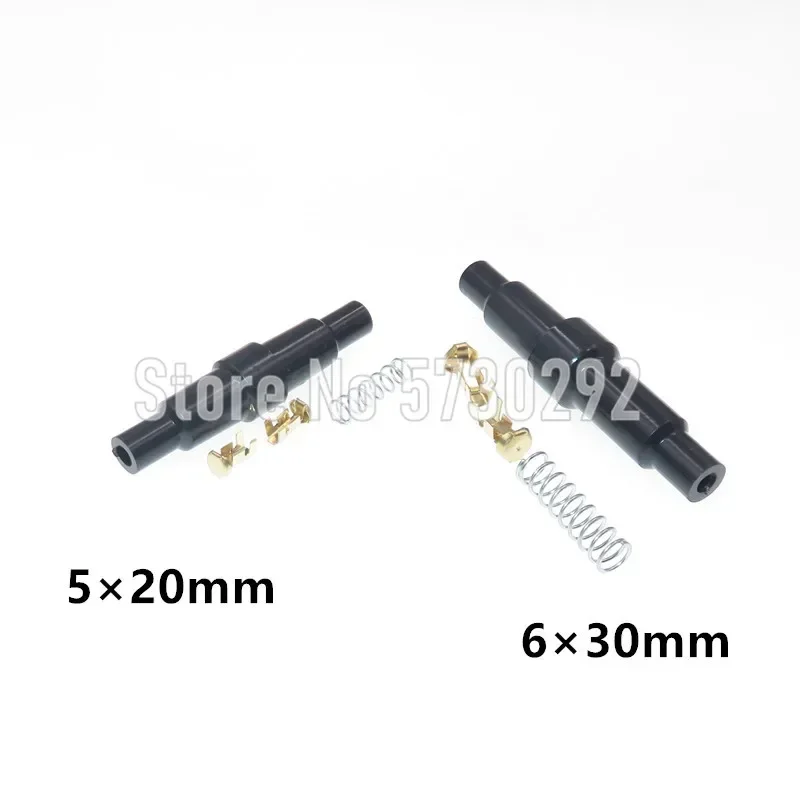 Black 5x20mm 6x30mm Glass Tube Fuse Holder 5*20mm 6*30mm Screw Type Plastic Housing Fuses Casings Fuse Box Wiring Harness