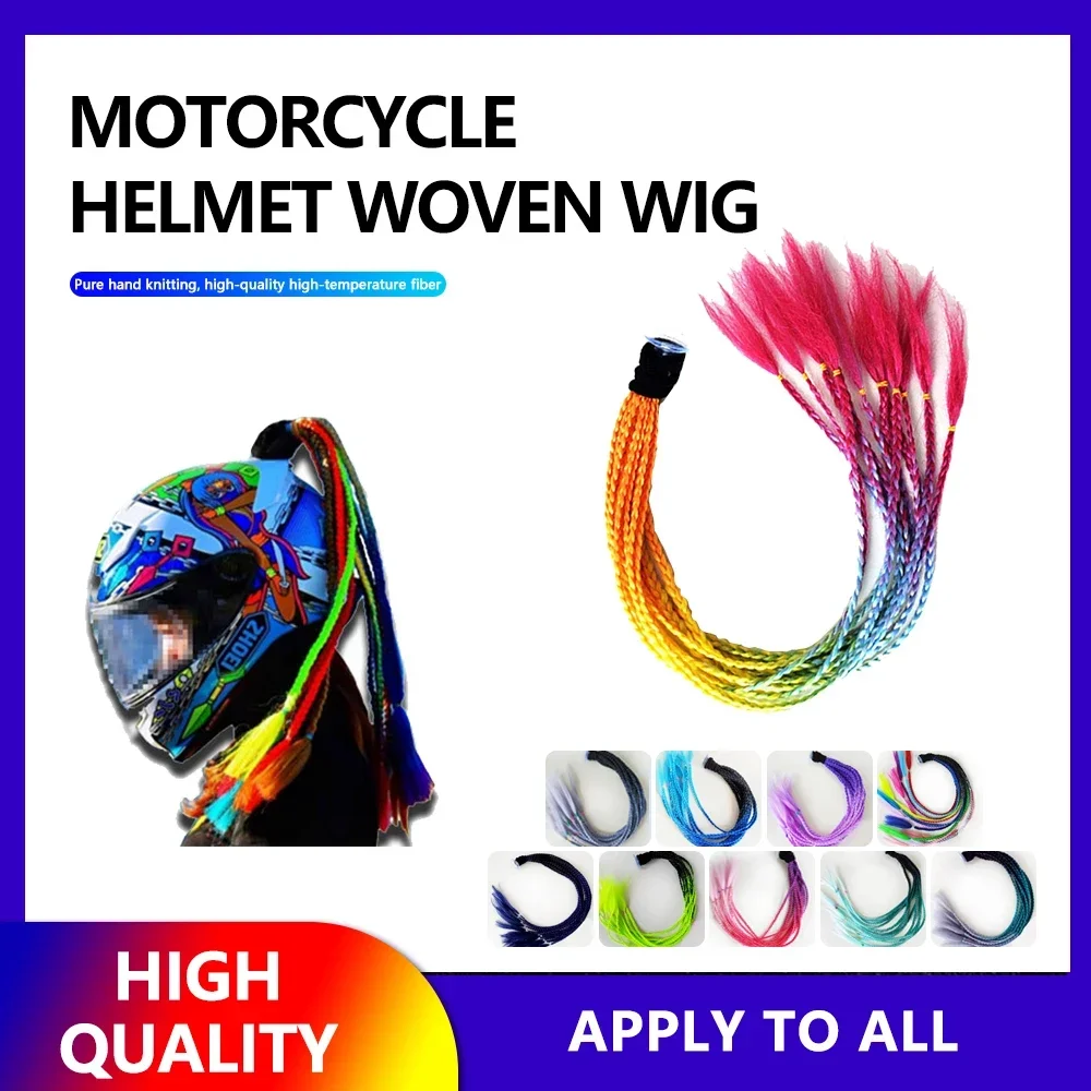 

24Inch Helmet Braid Pigtails Ponytail For Women Motorcycle Helmet Braid Ponytail Motorbike Pigtails Braids Ponytail With Sucker