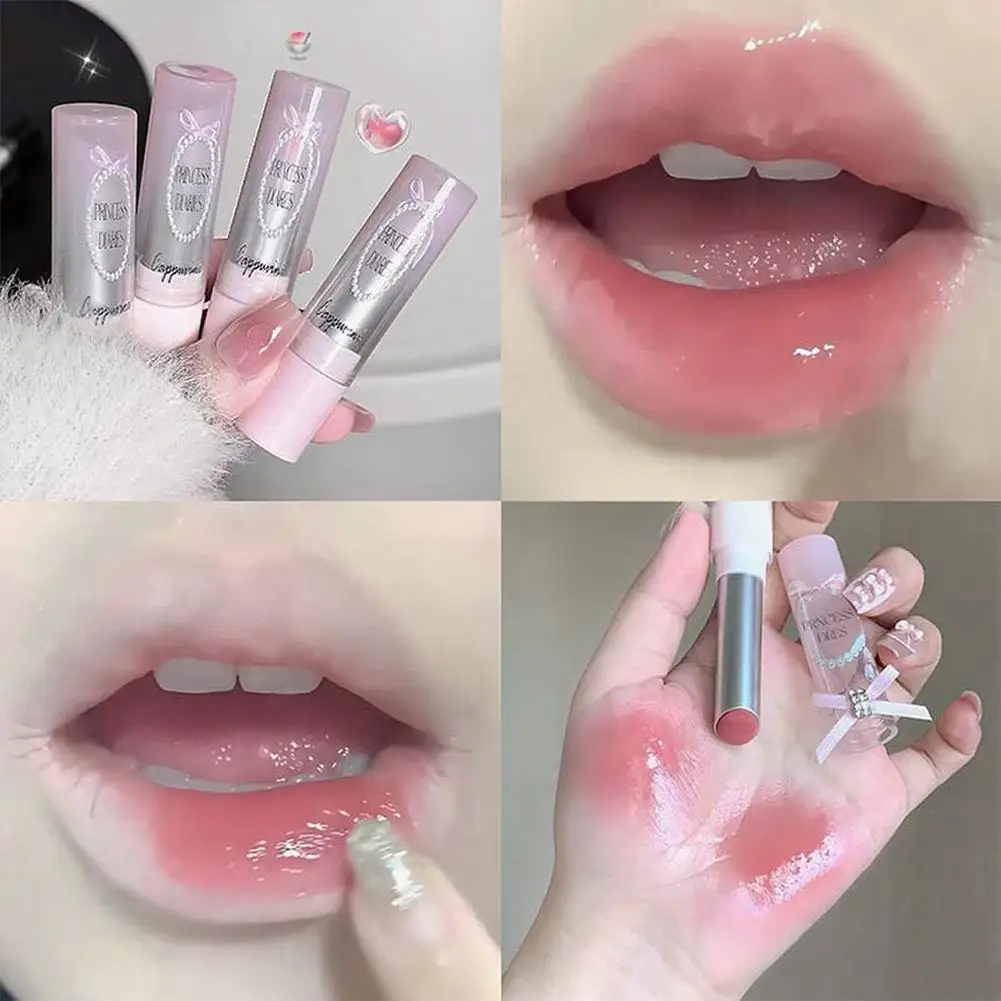 Punk Bruine Spiegel Water Stevige Lipgloss Lipgloss Met Fijne Glans Hydraterende Spiegelglas Jelly Lipstick Non Stick Cup Make-up