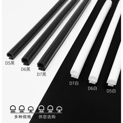 10M Bottom Width 5/6/7mm EPDM Sealing Strips Bridge Aluminum Door/Window Sealed Plastic Strips Energy Saving Windows and Doors
