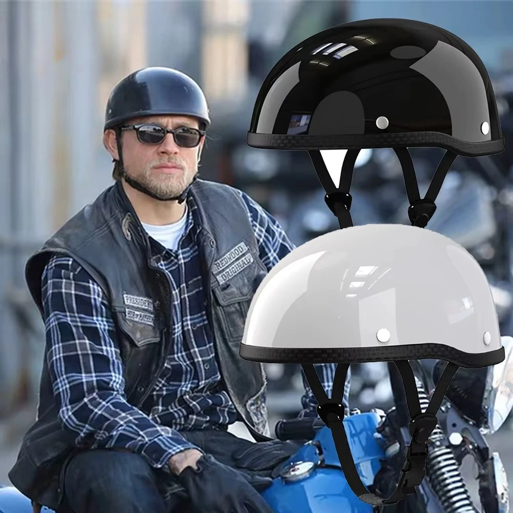 Retro Motorcycle Half Helmet ABS+Cotton Plastic Cap Summer Half Face Unisex Helmet Motorbike Ridder Universal