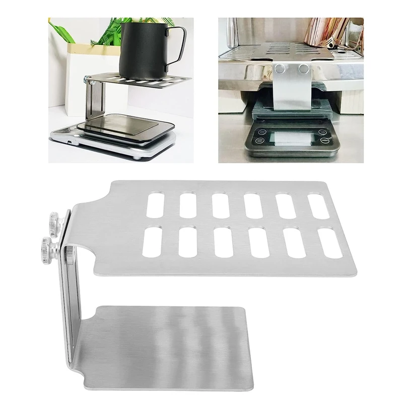 1Pcs Weighing Shelf For Coffee Compact Heat Resistant Stainless Steel Heavy Duty Coffee Weighing Rack