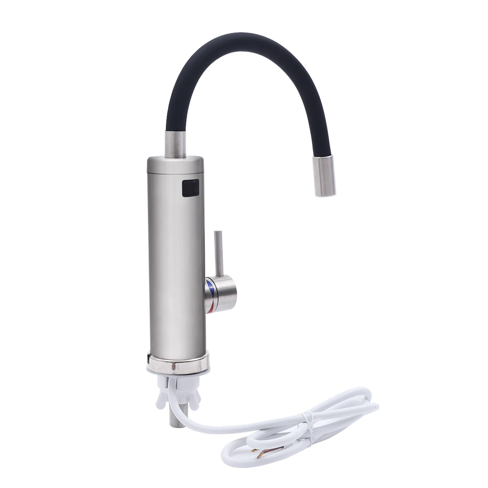 Tankless Heating Faucet, 3000W Instant Hot, Kitchen Tap with Flexible Silicone Hose, Display Temperature