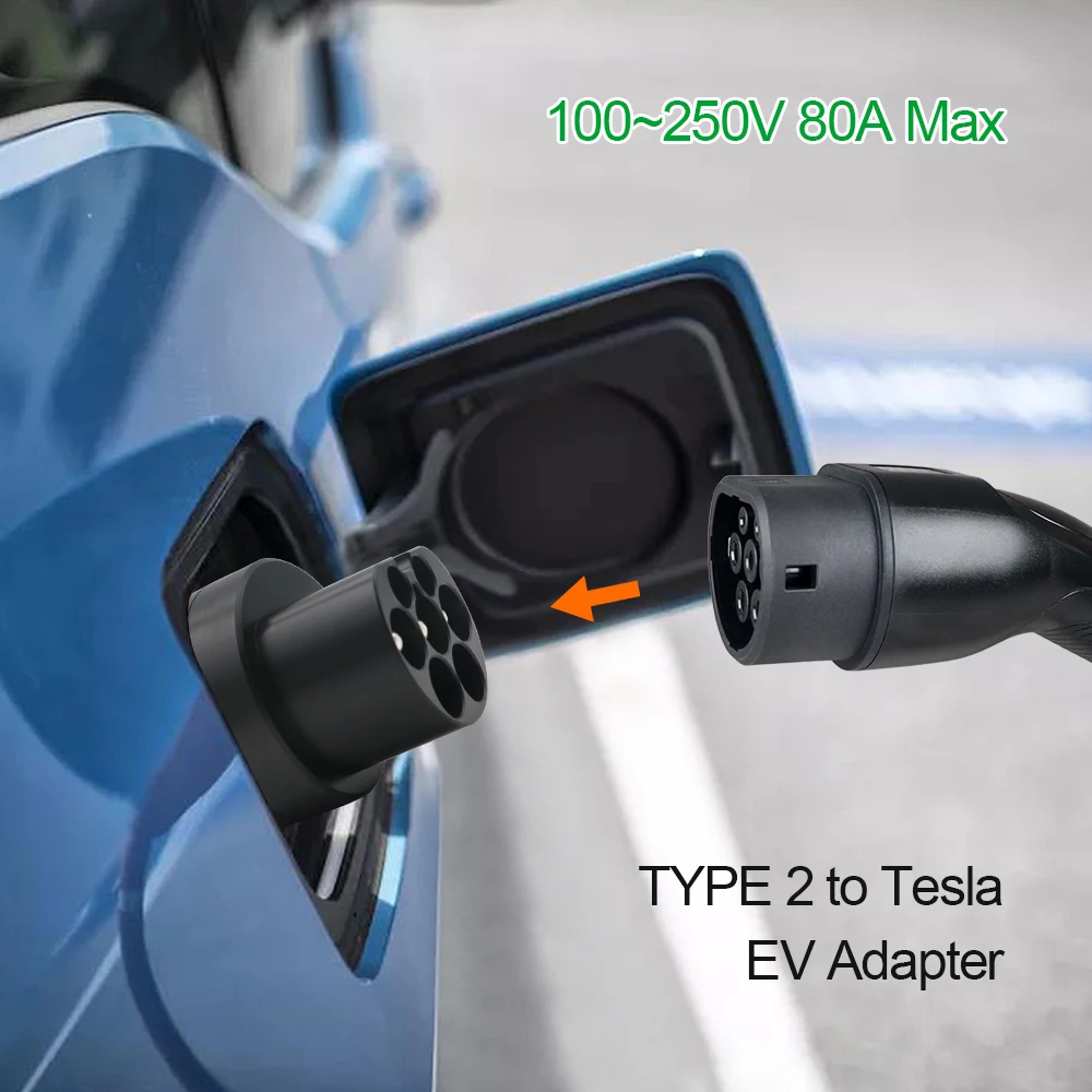 Convertitore caricabatterie ca ISIGMA per adattatore Tesla da tipo2 a Tesla per auto elettrica adattatore da tipo 2 a tesla AC