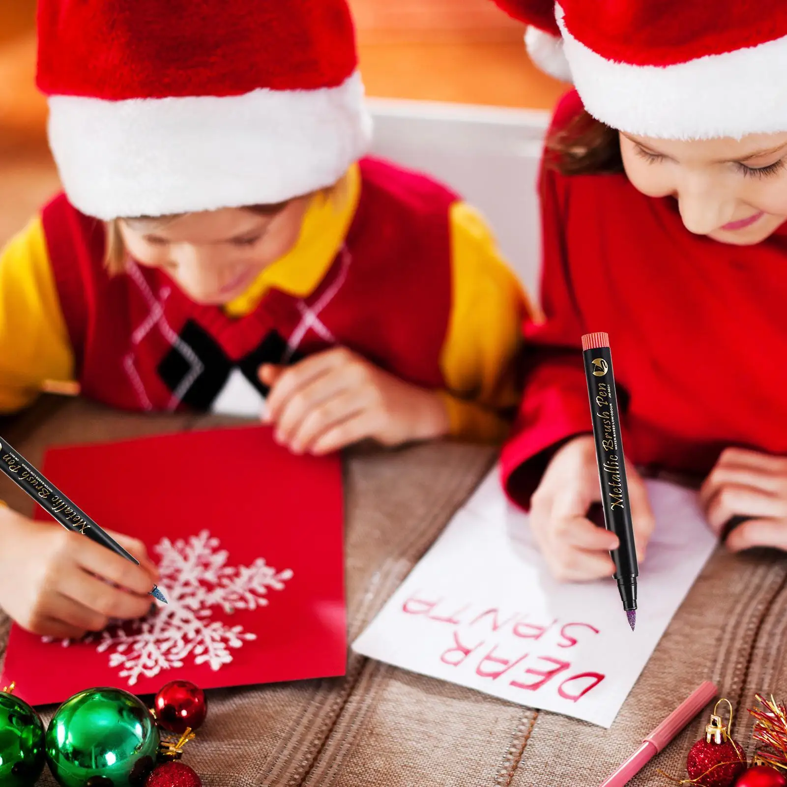 페인트 마커 12/24색 글리터 공예 용품 색칠 페인트 브러시 마커 펜 종이, 돌, 나무, 유리, 천, 세라믹용