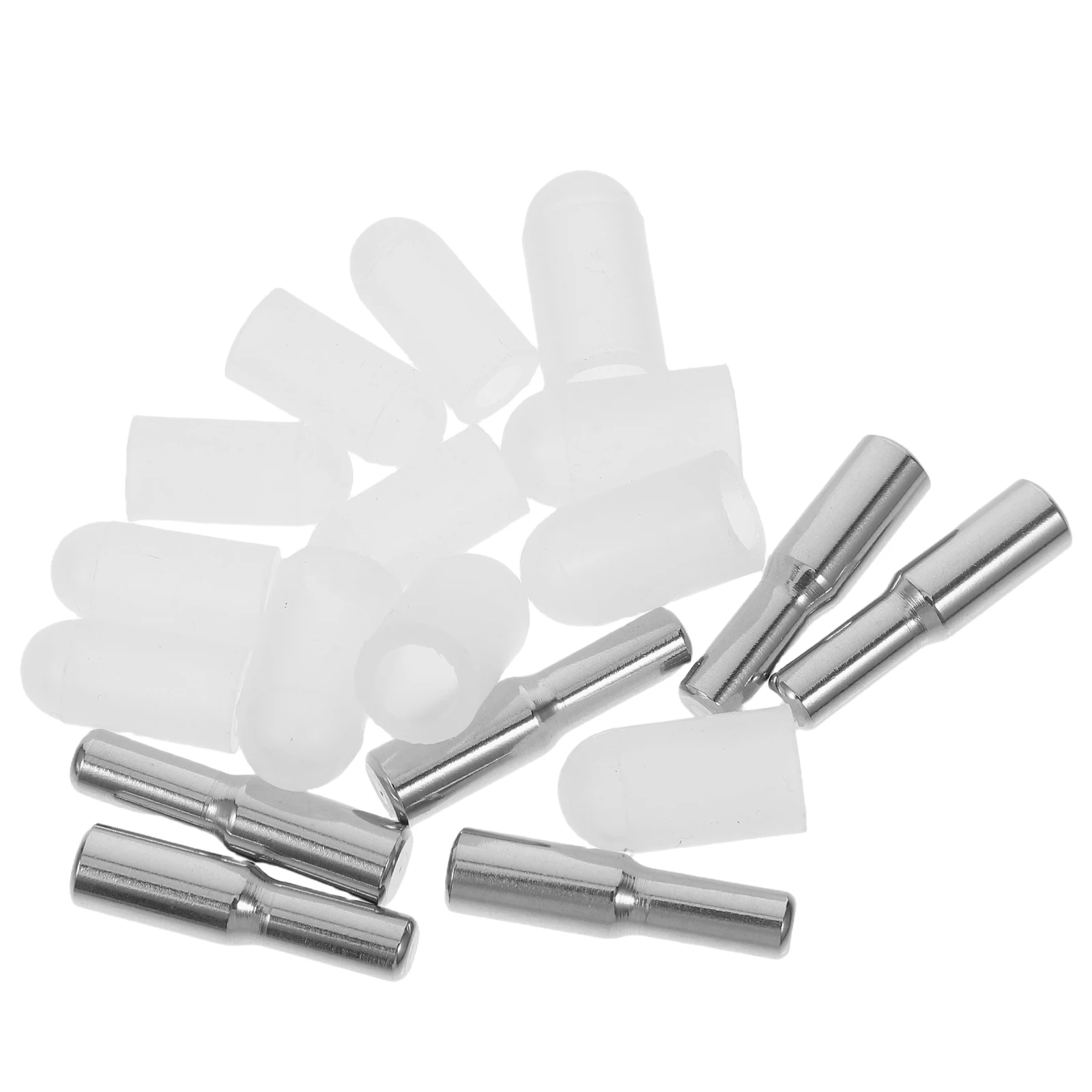 

6pcs Glass Shelf Supports 1/5 1/4 inch x 1 inch Stainless Steel Cabinet Pegs Metal Pins for Wood Shelving Invisible Brackets