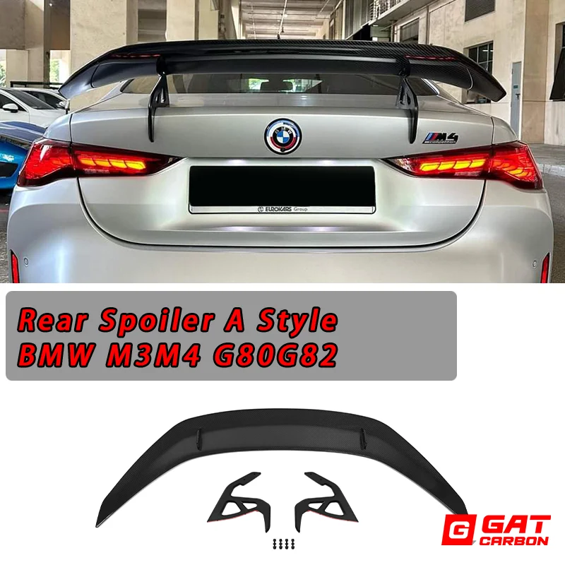 

Для BMW M3 M4 G80 G82 стиль задний спойлер сухой спойлер из углеродного волокна с фиксированным крылом модификация автомобиля декоративный спойлер
