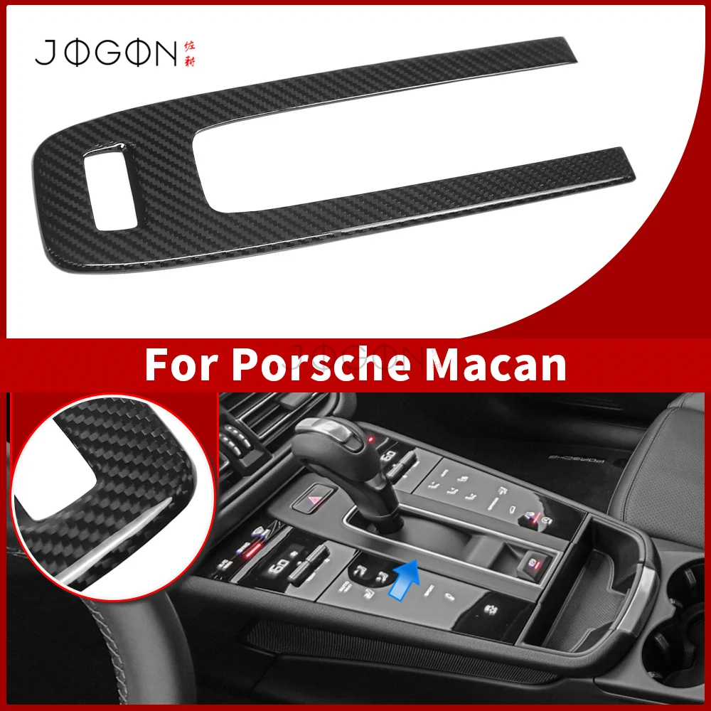 

For Porsche Macan GTS T S 2022+ Console Gear Shifter Box Frame Trim Real Carbon Fiber Interior Accessories
