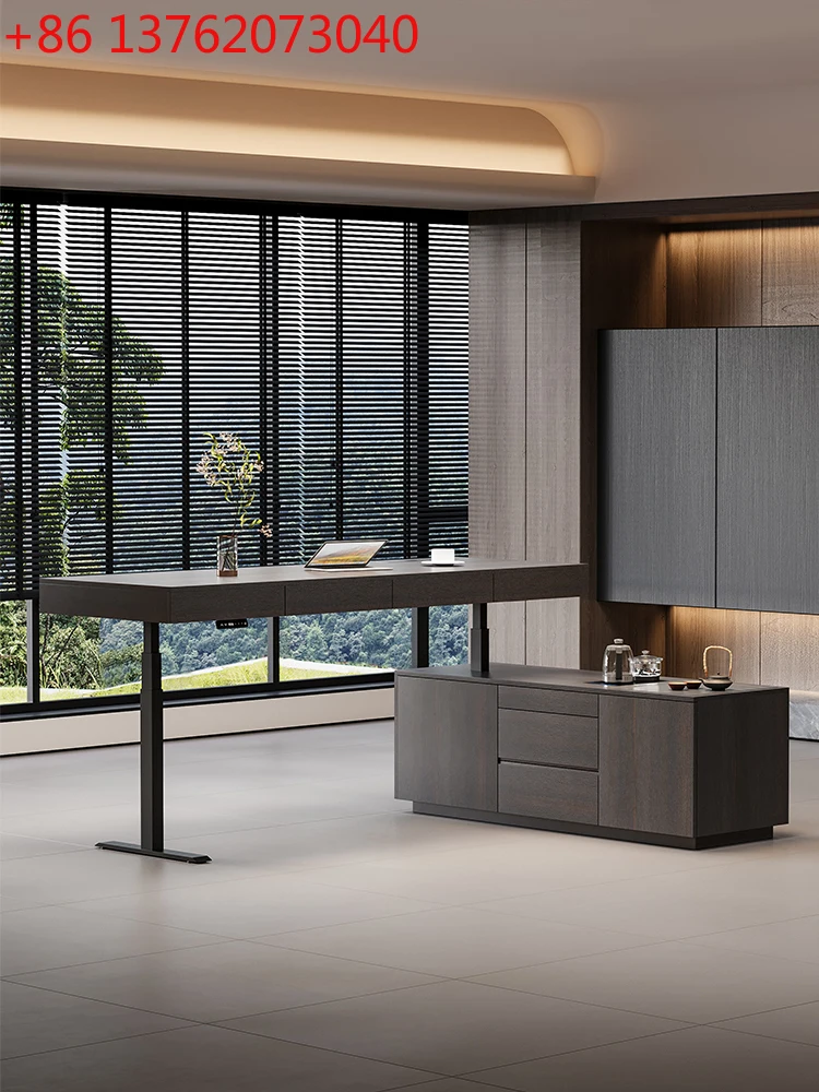 

Teatable intelligent lifting desk office modern simple integrated tableside teacup cabinet for home use