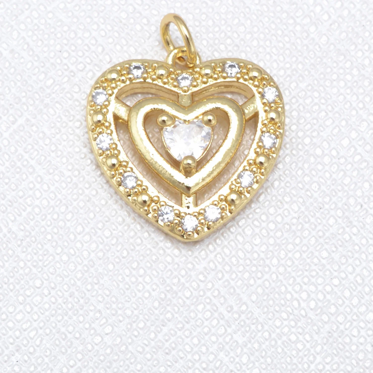 13 Pcs Pave Inlay Zircon Pendant DIY Jewelry Accessories Moon Heart Star Starfish Brass Plated Charm Necklace Making Supplies