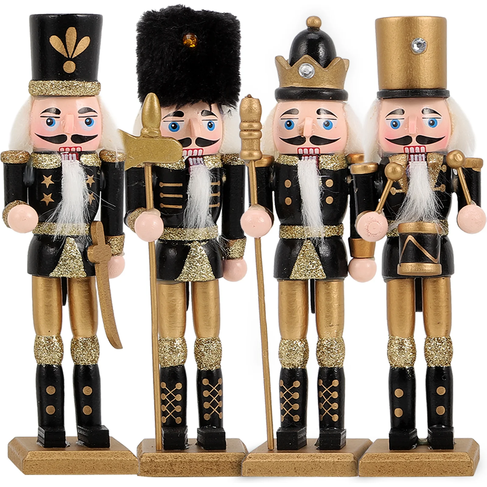 Nut Nutcracker Christmas Decorations Outdoor Desktop Nutcrackers Craft Black Festival