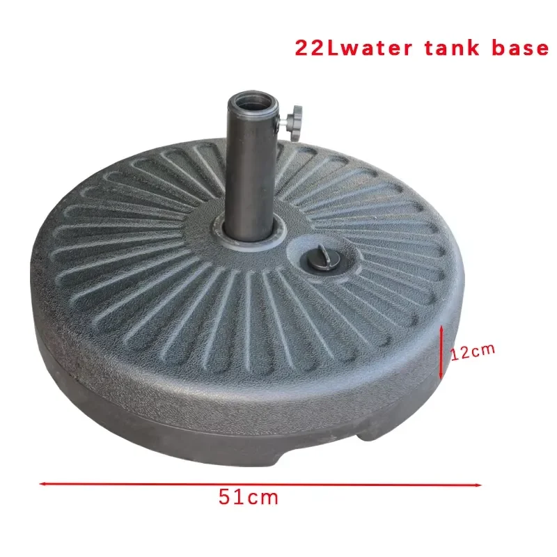 Modern Outdoor Patio Umbrella Base Waterproof Steel Rod 22L Water Filled Design for Garden Courtyard Booth Umbrellas Stand