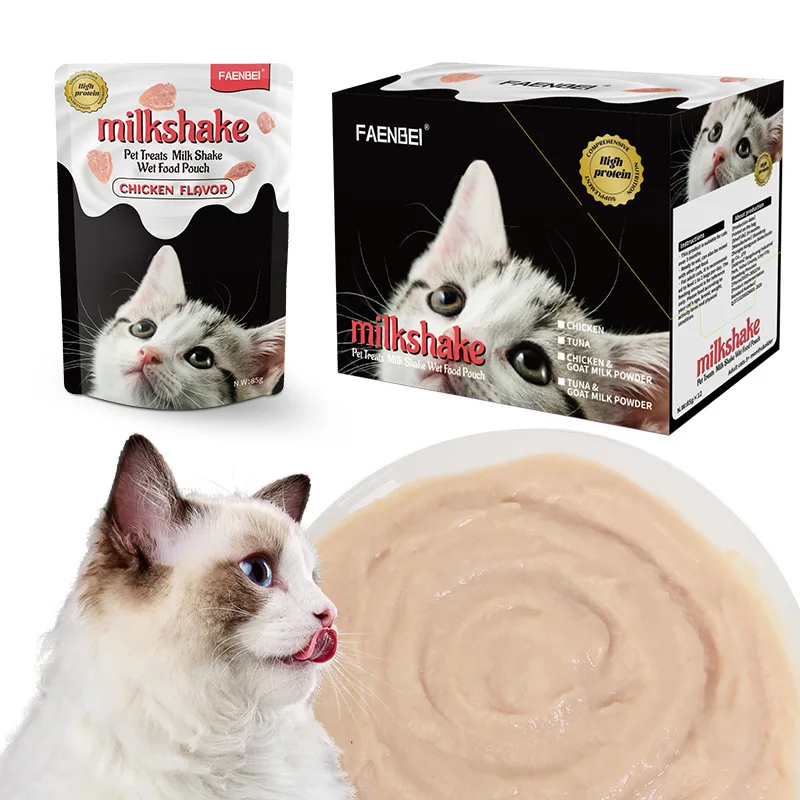 Cat Snacks Wet Grain Packs Milkshake Like Chicken Flavor Can Be Mixed with Staple Food Delicious Cat Training Reward Snacks