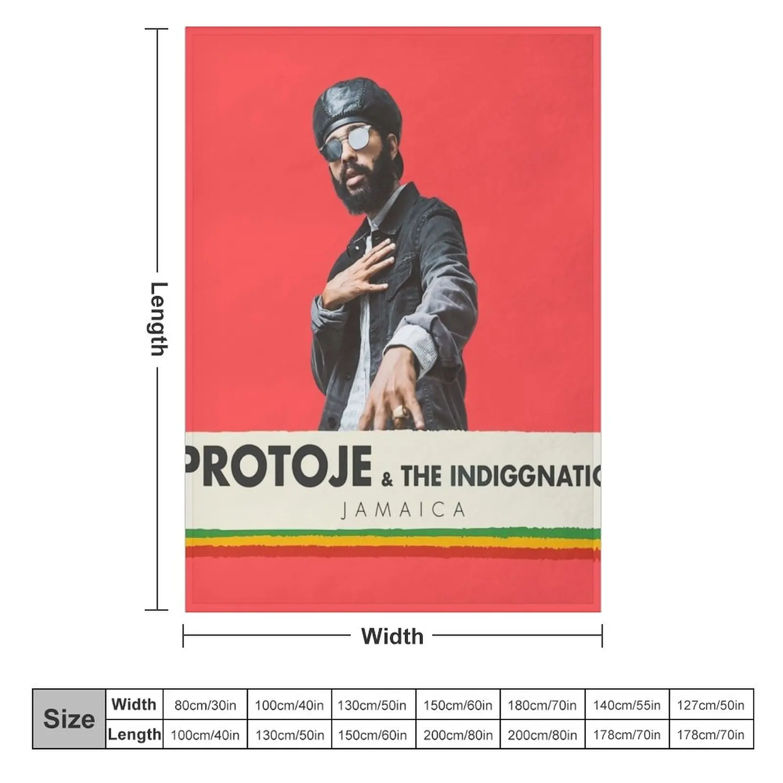 Protoje And The Indiggnation Jamaican Subculture Singer Throw Blanket funny gift Summer Blankets