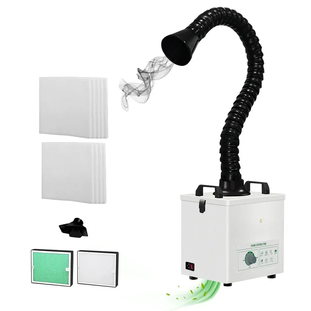 

Digital Display 200W, Popular Soldering Welding Fume Extractor For Soldering Station With Double Arms