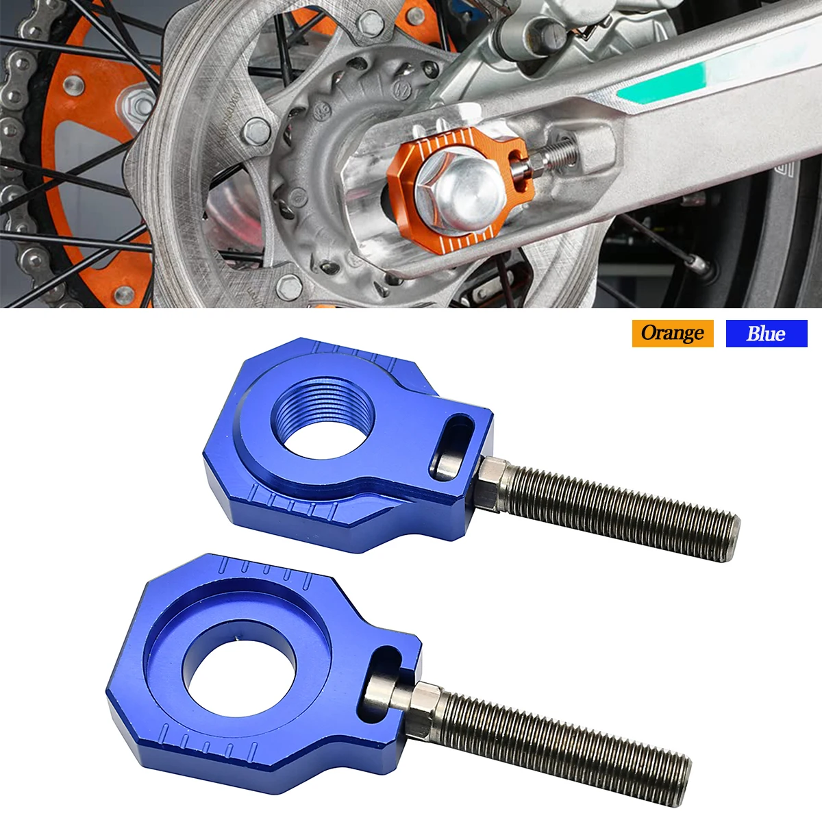 

20mm CNC Rear Axle Block Chain Adjuster For Husqvarna TC FC TE FE 125 250 350 450 KTM SX SXF XC XCF XCW XCWF EXC EXCF 125- 530