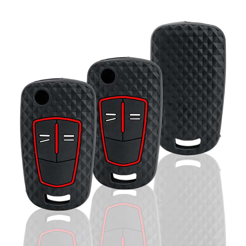 Silicone Car Keychain Key Case Cover For Opel Vauxhall Astra H J Corsa D Vectra C Zafira Astra Vectra Signum Ring Key Fob Caps