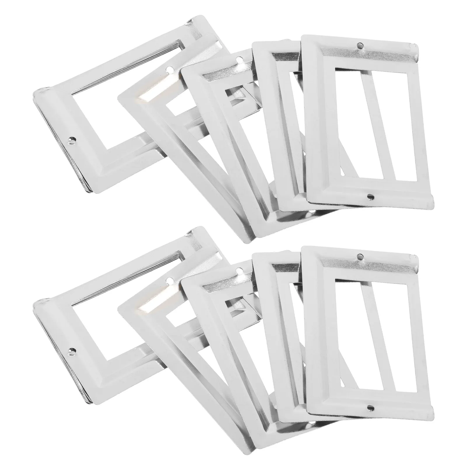 

24Pcs Metal Label Holders Vintage Card Catalog Drawer Pulls Decorative Box Handles Organization Labels Storage