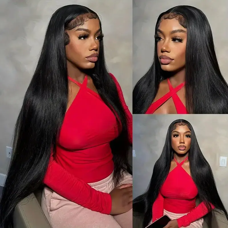 Rosabeauty 40 Inch 13x6 Straight Lace Front Wig Human Hair 13X4 Frontal 5X5 Glueless Ready to Wear Wigs 250% For Women