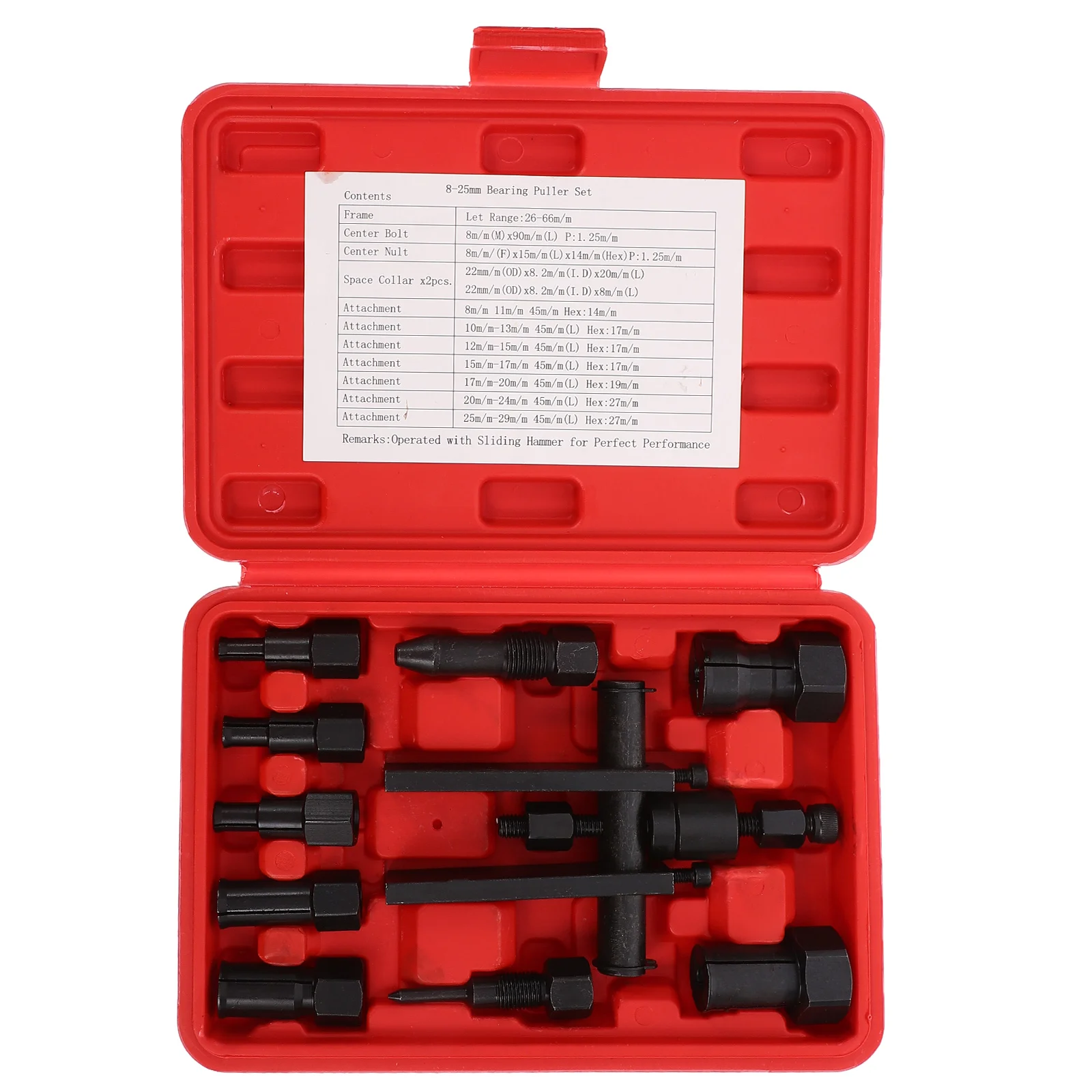

10 Pcs Motorcycle Bearing Removal Tools Bike Extractor Puller Hub Wheel Durable Repair Disassembly Practical Long Life