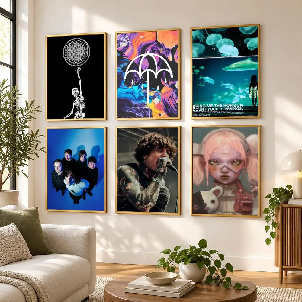 B-Bring Me the H-Horizon Poster HD art sticky wall waterproof home living room bedroom bar aesthetic decoration