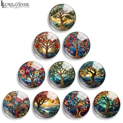 12mm 10mm 20mm 25mm 30mm 40mm 897 The Tree Of Life Mix Round Glass Cabochon Jewelry Finding 18mm Snap Button Charm Bracelet