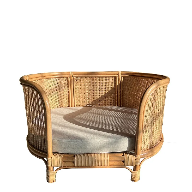 Vine breathable woven cat bed puppy bed photo bed pet nest