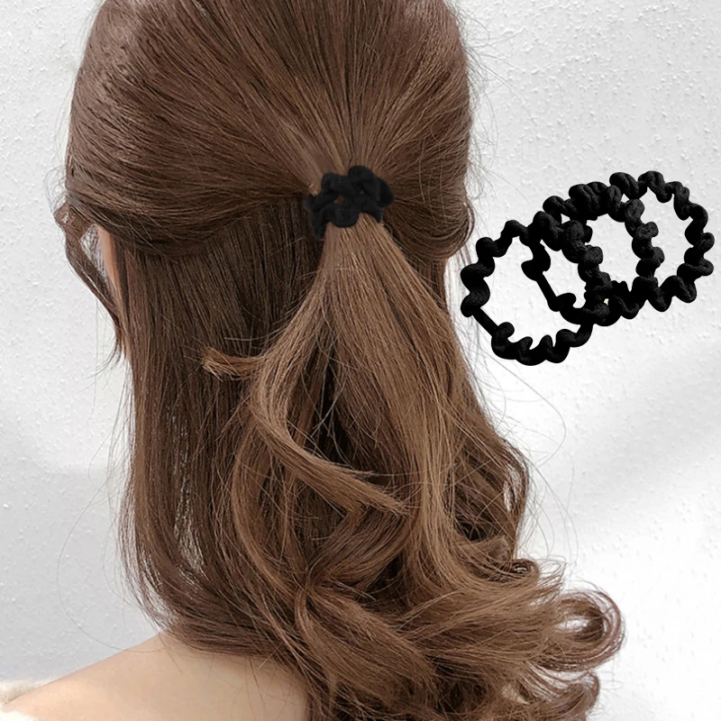 

New Korean Hair Accessories For Women Black Elastic Hair Rubber Bands Girls Lovely Hair Ropes Ponytail Holder