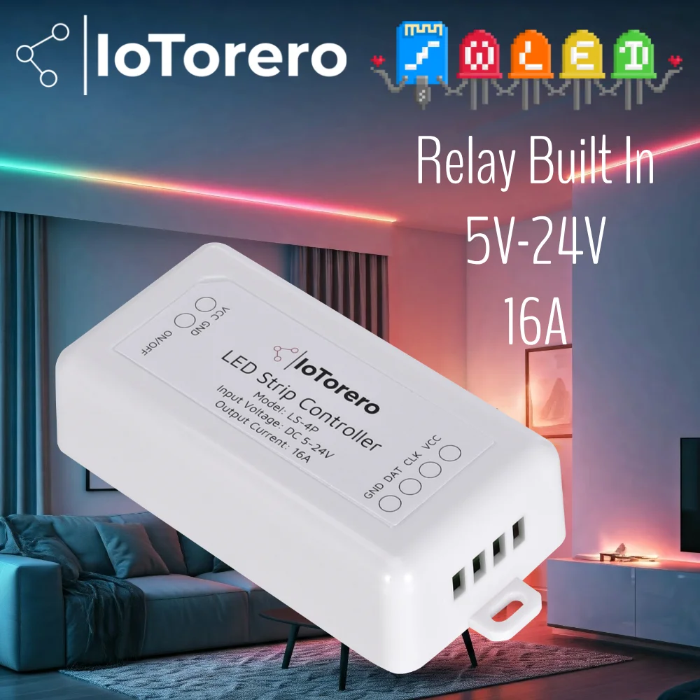 IoTorero WLED 5V-24V 16A High Power Addressable Strip Controller WS2811 WS2812B WS2814 WS2815 etc