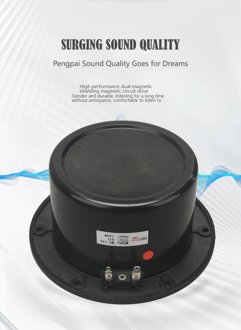 1PC HIFIDIY M5-145 hifi 5 인치 순수 미드 레인지 스피커 유닛 실크 멤브레인 8OHM 160W 홈 필름 트레블 라우드 스피커