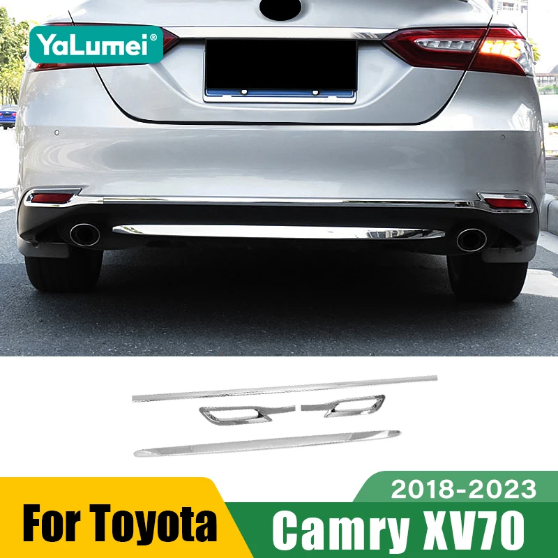 

Для Toyota Camry XV70 2018 2019 2020 2021 2022 2023 автомобильный задний нижний бампер, крышка задней двери, накладка на заднюю дверь, аксессуары
