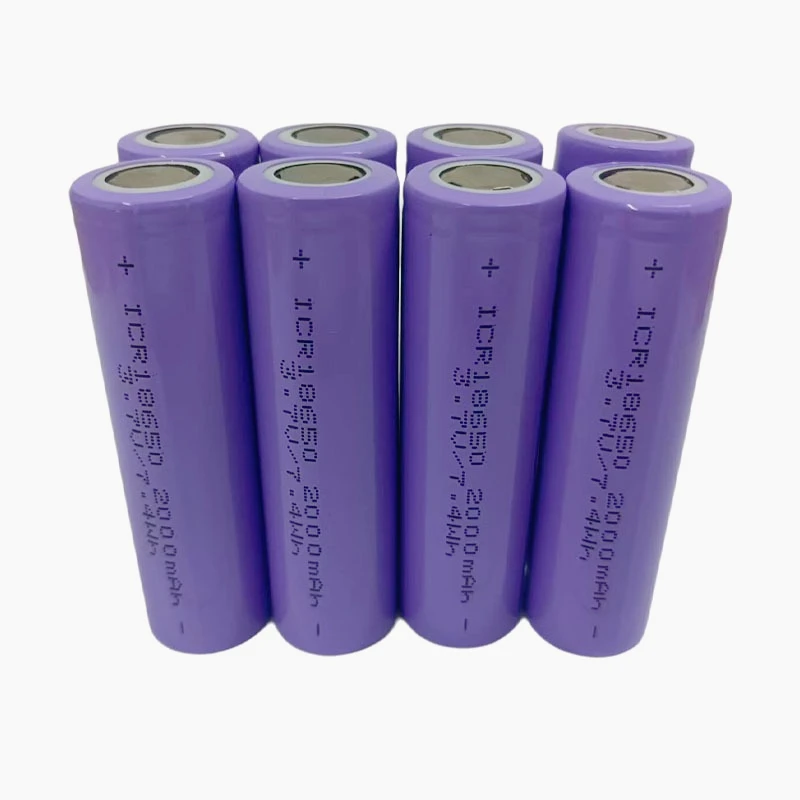ICR 18650 Battery 3.7 V 2000mAh 25A Lithium Rechargeable Battery Suitable for Flashlight LED Lights Laptop Intercom Instruments