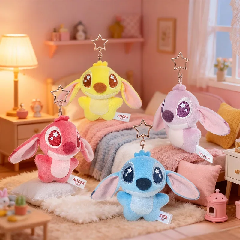 جديد ديزني غرزة قوس قزح كاندي فول سلسلة أفخم دمية kawaii على ظهره سستة أفخم المفاتيح الديكور القطن دمية هدية عيد