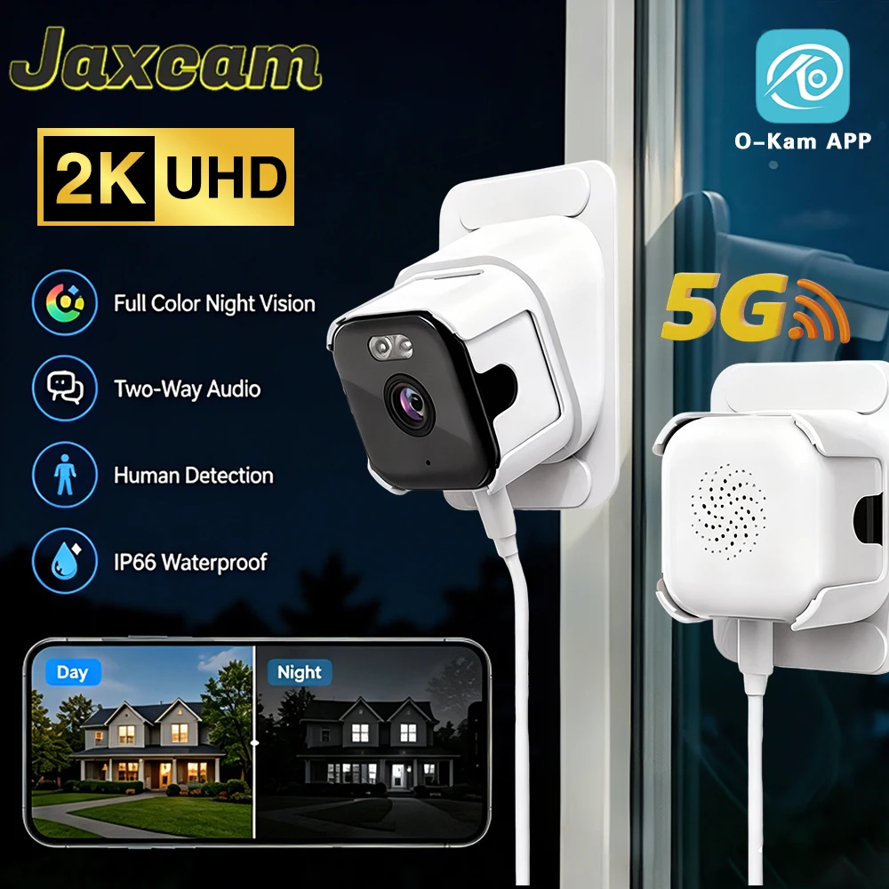 クイックインストール5mp屋内窓用セキュリティカメラ5g-wifiカラー暗視モーション検知24時間365日録画監視カメラ