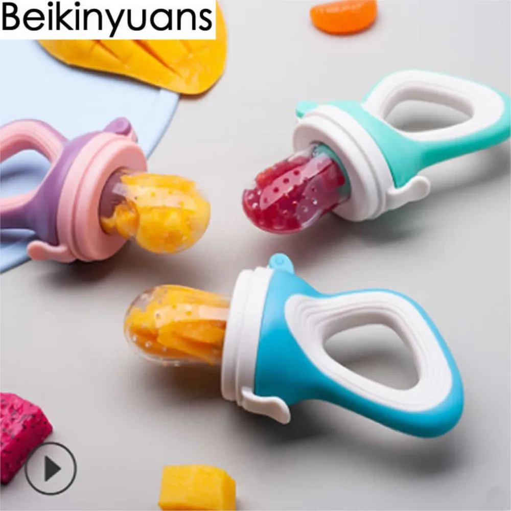 

Baby Nipple Fresh Food Fruit Milk Feeding Bottles Nibbler Learn Feeding Drinking Handle Teething Pacifier nipple snoother