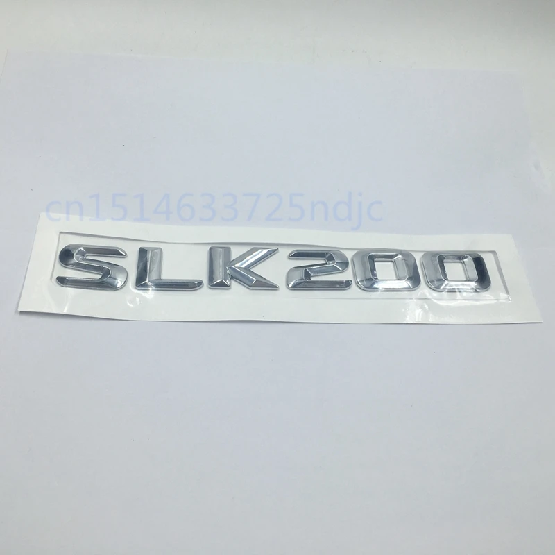 Car Rear Trunk Lid Emblem Chrome number Letters SLK 200 For R170 R171 R172 SLK200