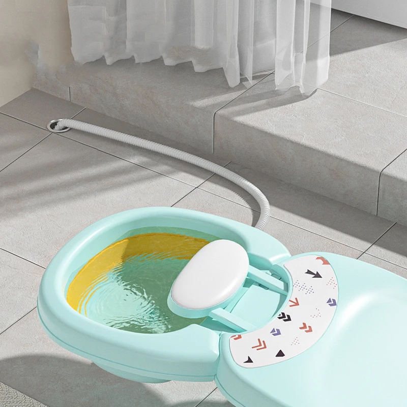 Portable Kids Shampoo Chair Foldable Salon Seat Chair With Shampoo Basin For Boys Girls Bath Product Can Sit and Adjust