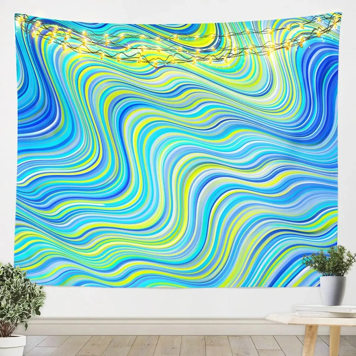 VIKAMA Pink Purple Marble Wave Tapestry Wall Hanging, 6 Designs, Wall Decor for Bedroom Living Room Dorm