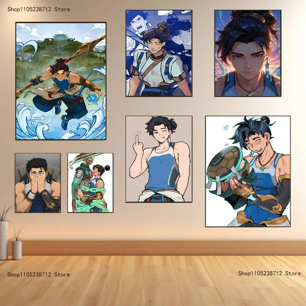 Wuyang O-Overwatch Club Bar Paper Vintage Poster Wall Art Painting Bedroom Study Stickers