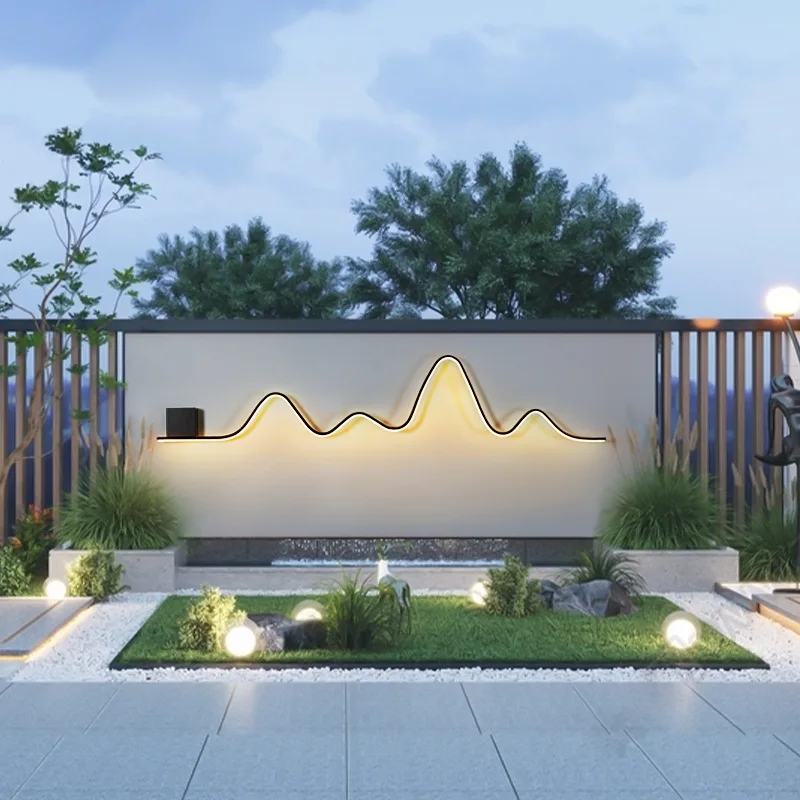 

Nordic Creativity LED Landscape Wall Lamp Outdoor Waterproof Villa Garden Lighting for Lawn Party & Courtyard Decor - FYLL