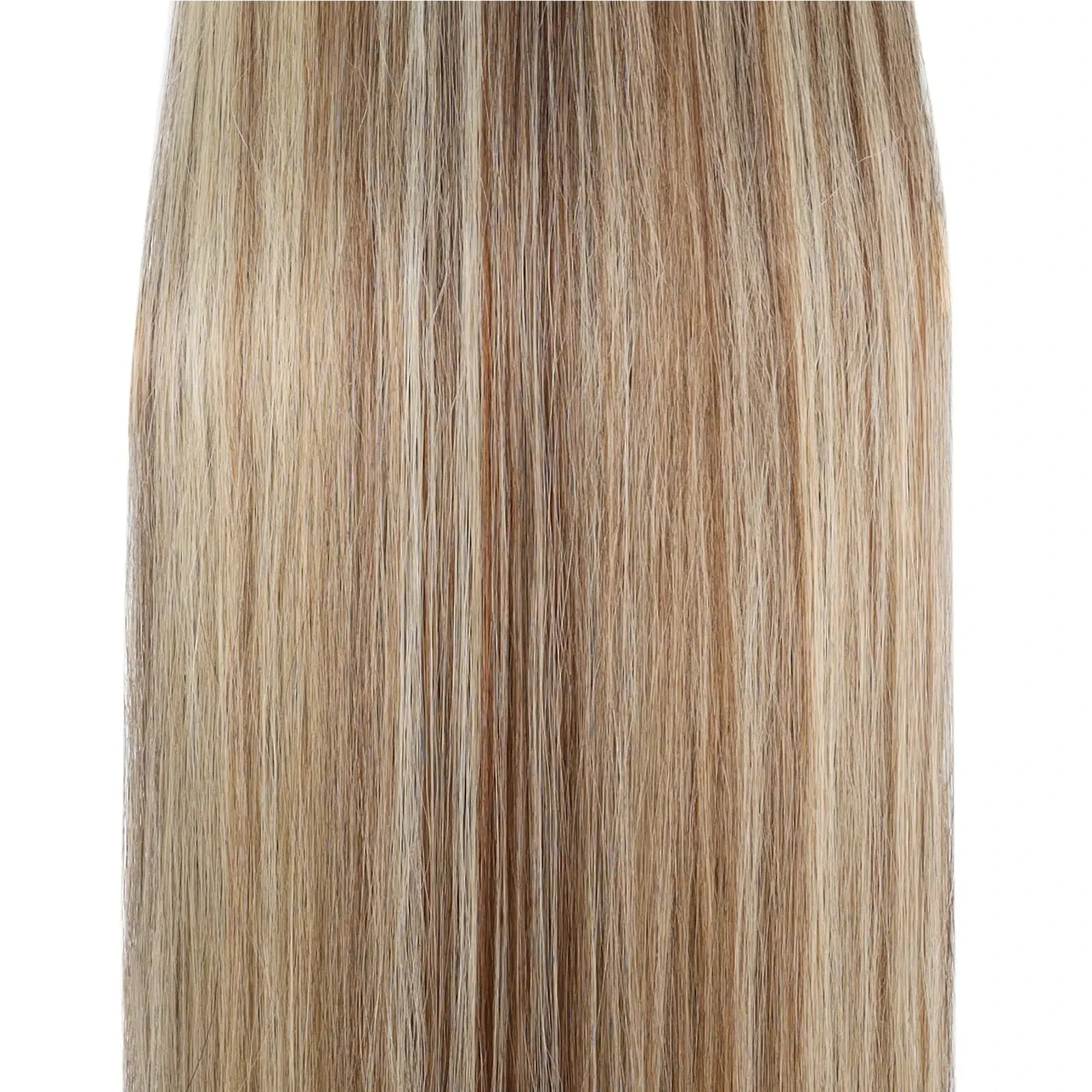 Straight Clip-In extensões de cabelo com cordão, 100% cabelo humano real, destaque loiro, rabo de cavalo longo, 120G, # P8/613