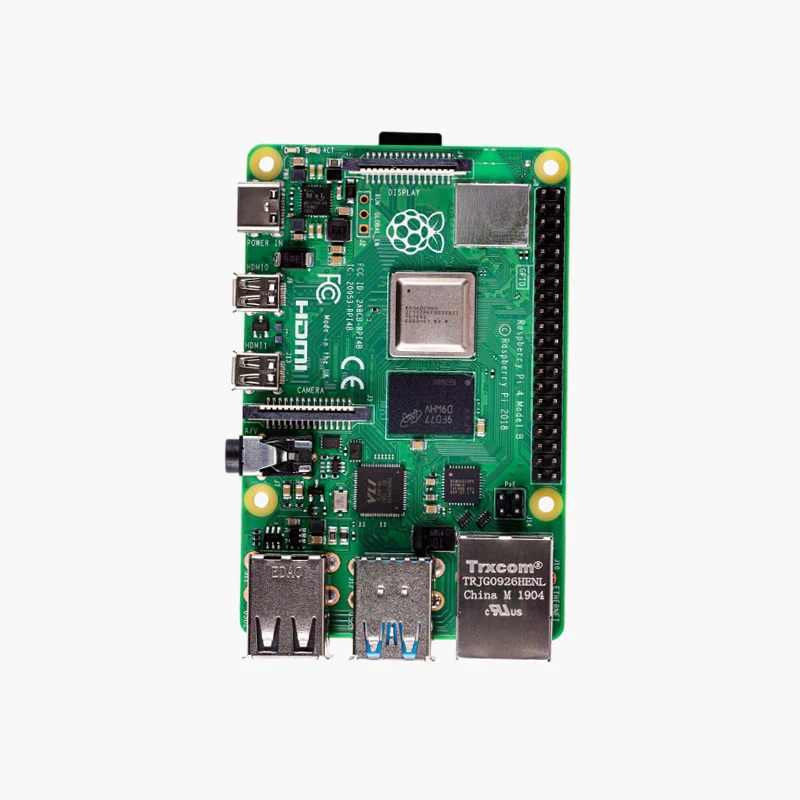 New!!! Official Raspberry Pi 4 Model B Dev Board Kit RAM 2GB 4GB 8GB Faster Than 3B+ (Case+Fan+Heatsink+Power Supply+Micro